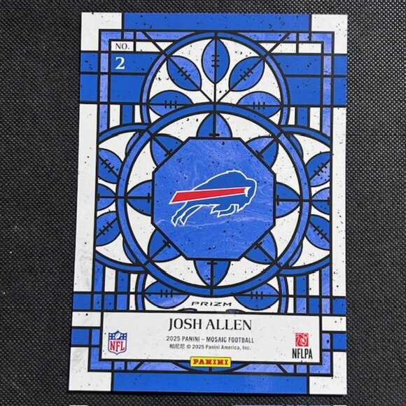 2025 NFL Panini Mosaic Oversized Jumbo Stained Glass Josh Allen Buffalo Bills - Picture 2 of 2